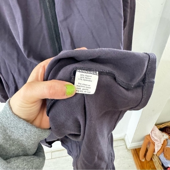 gr. dano purple Rayon Blend Bias Cut Asymmetric Hem Full Zip Jacket L - Picture 6 of 10